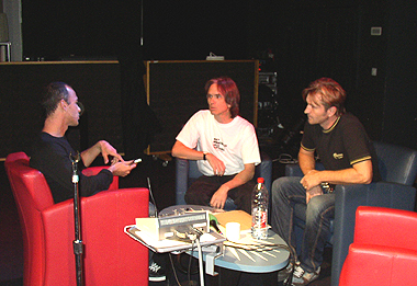 Charlie and Speedy being interviewed for the Paradiso live radio show on Radio Suisse Romande