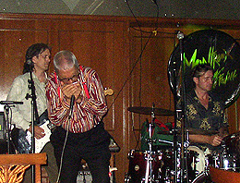 Charlie Morris onstage with Claude Nobs at Montreux 2007