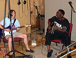 Charlie Morris at Panda Studio with Lucky Peterson