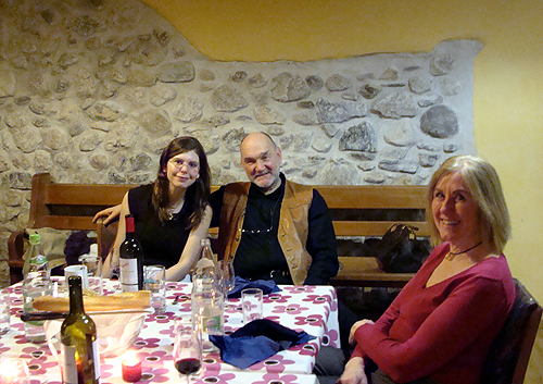 Denys Gillieron and the crew at the Bar de la Ferme in Nyon. Photo by Steve Polo.