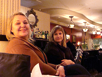 Olga and Sarah at the Belle Epoque