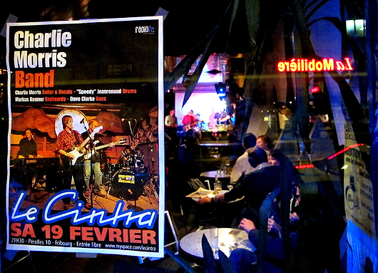 the Charlie Morris Band at Le Cintra, Fribourg. Photo by Marcel Dousse.