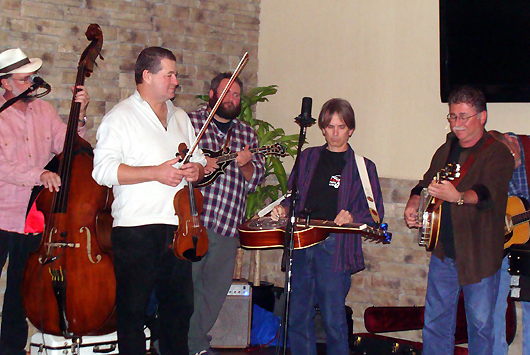 Charlie sitting in with Whitewater Bluegrass in Asheville