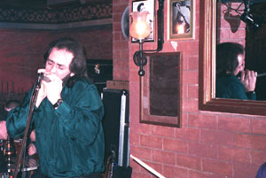 Harp player Devin Rice at the Downtown Jazz Bar in Gstaad