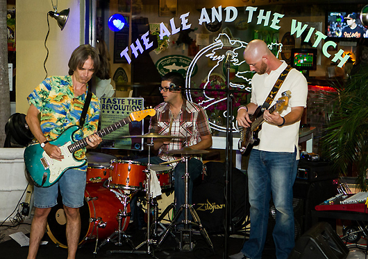 Charlie Morris Band on stage at the Ale and Witch, St Pete