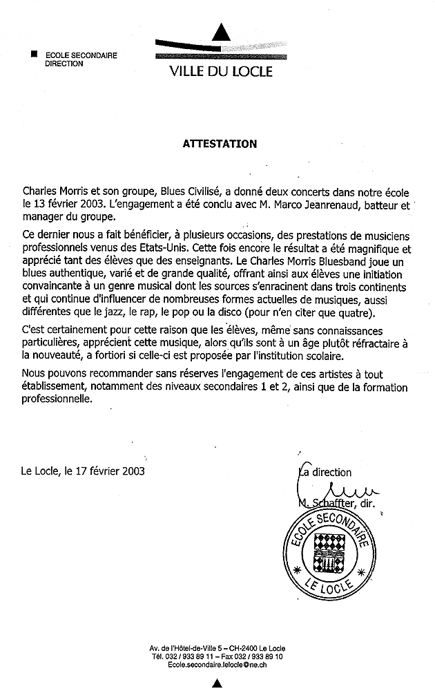 Ecole Secondaire, Le Locle